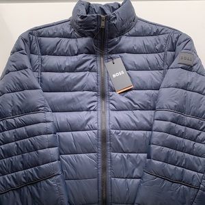 Hugo Boss Navy Lightweight Puffer Jacket